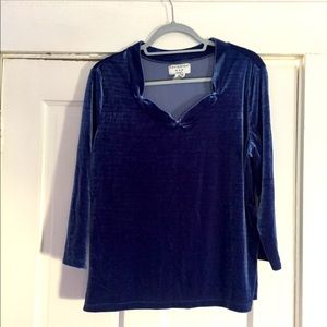 long sleeve velvet stretch shirt